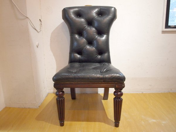 ラルフ ローレン ホーム RALPH LAUREN HOME テルフォードダイニングチェア Telford dining chair ハイバック タフテッドレザー スタッズ 希少 アメリカ ★