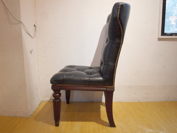 ラルフ ローレン ホーム RALPH LAUREN HOME テルフォードダイニングチェア Telford dining chair ハイバック タフテッドレザー スタッズ 希少 アメリカ ★
