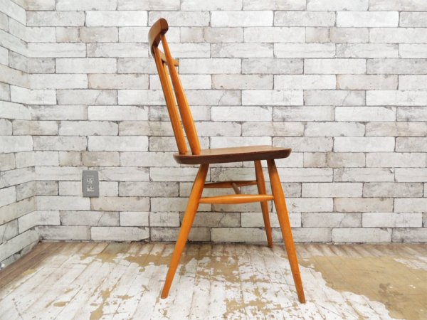 アーコール Ercol ビンテージ ボウバックチェア エルム材 UKビンテージ A ●