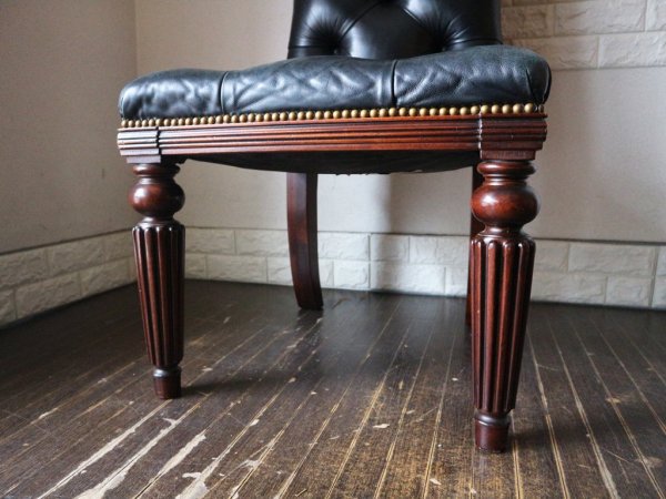 ラルフローレン ホーム RALPH LAUREN HOME ヘンレドン ダイニングチェア Telford dining chair ハイバック タフテッドレザー スタッズ 希少 アメリカ ◎