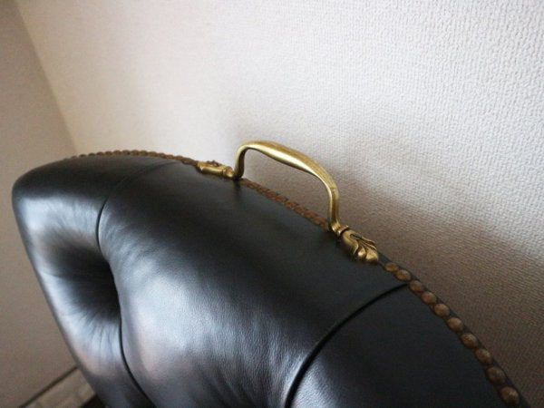 ラルフローレン ホーム RALPH LAUREN HOME ヘンレドン ダイニングチェア Telford dining chair ハイバック タフテッドレザー スタッズ 希少 アメリカ ◎