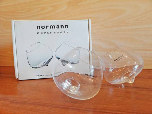 ノーマンコペンハーゲン Normann Copenhagen デンマーク コニャックグラス 2個セット リッケ・ヘイゲン Rikke Hagen デザイン ガラス 箱付き 北欧食器 ◇