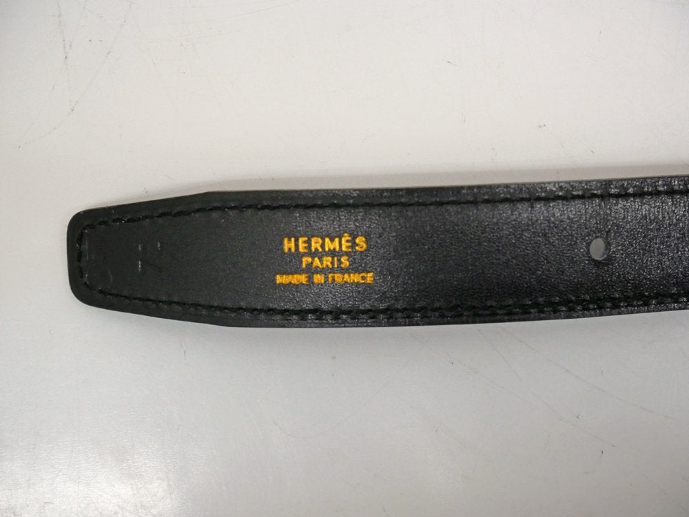 エルメス HERMES ミニコンスタンス ナローベルト レディース ネイビー 箱付 ●