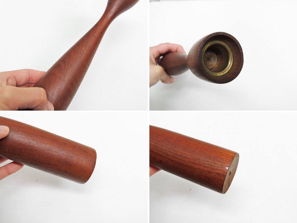 デンマーク ビンテージ Danish Vintage チーク材 キャンドルスタンド H29cm ●