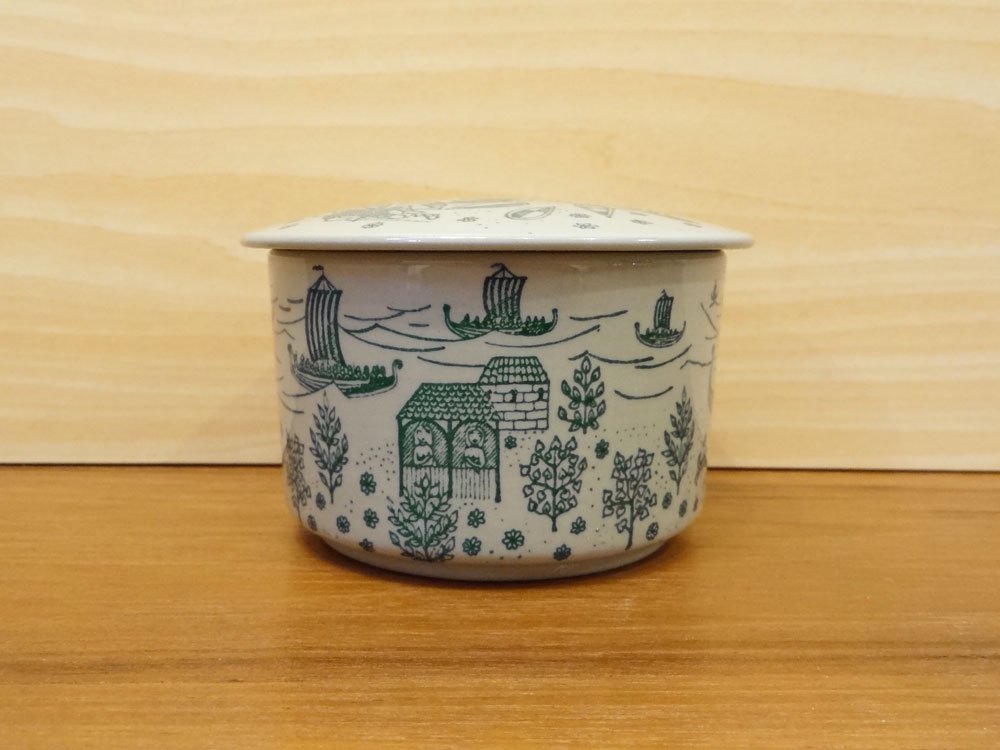 ニモール NYMOLLE デンマーク ART FAIENCE キャニスター ポット トリンケット 小物入れ 蓋付き Paul Hoyrup Jorgensen デザイン 北欧食器 ◇