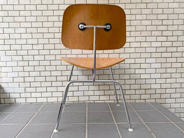 ハーマンミラー Herman Miller プライウッドダイニングチェア DCM ウォールナット メタルレッグ 2003年製 イームズ ミッドセンチュリー■