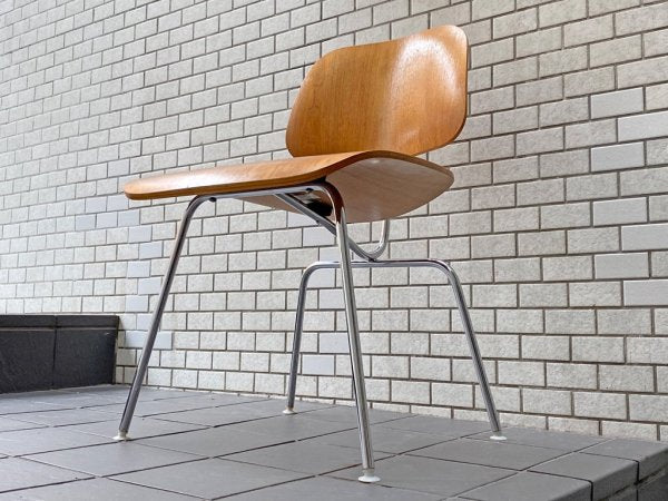 ハーマンミラー Herman Miller プライウッドダイニングチェア DCM ウォールナット メタルレッグ 2003年製 イームズ ミッドセンチュリー■