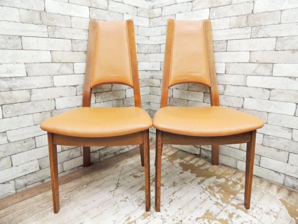 飛騨清見工房 HIDA KIYOMI KOUBOU ダイニングチェア  ナラ無垢材 ハイバック 2脚セット B ●