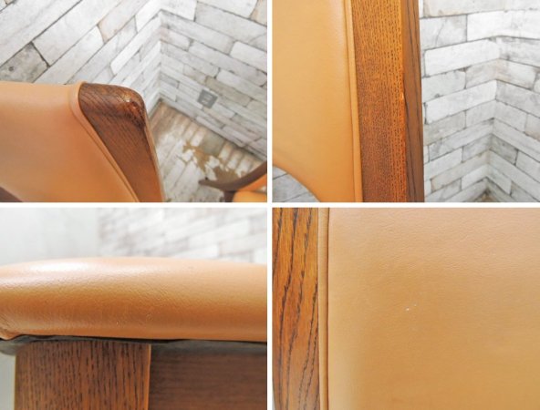 飛騨清見工房 HIDA KIYOMI KOUBOU ダイニングチェア  ナラ無垢材 ハイバック 2脚セット B ●