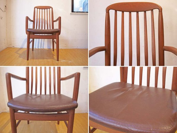 ベニーリンデン BENNY LINDEN ビンテージ チーク無垢材 ダイニングアームチェア デンマーク Dining Chair Denmark ★