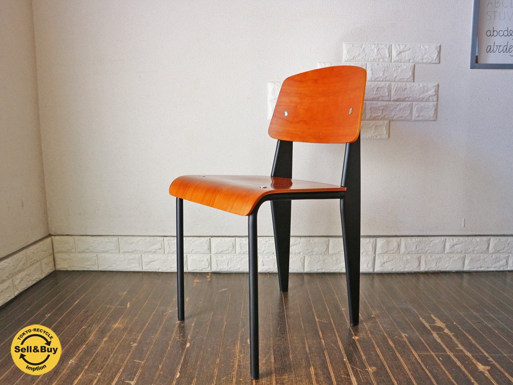 ジャン プルーヴェ スタンダードチェア Standardchair リプロダクト オーク × ブラック ◎