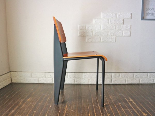 ジャン プルーヴェ スタンダードチェア Standardchair リプロダクト オーク × ブラック ◎