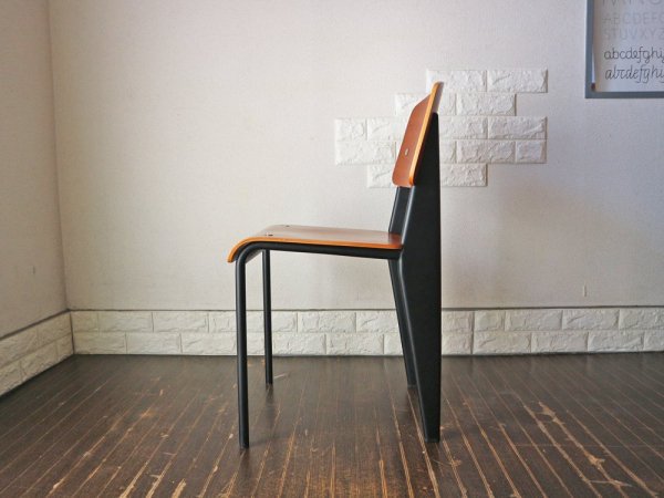 ジャン プルーヴェ スタンダードチェア Standardchair リプロダクト オーク × ブラック ◎