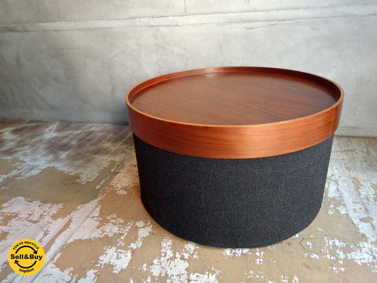 ソフトライン SOFTLINE ドラムス パフ トレイ DRUMS POUF スツール ローテーブル ウォールナット デンマーク アクタス ACTUS 取扱い ♪