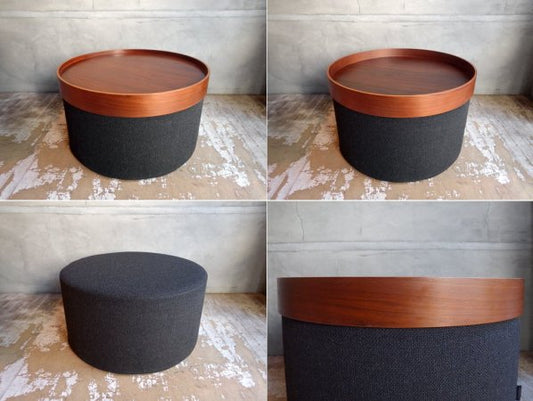 ソフトライン SOFTLINE ドラムス パフ トレイ DRUMS POUF スツール ローテーブル ウォールナット デンマーク アクタス ACTUS 取扱い ♪