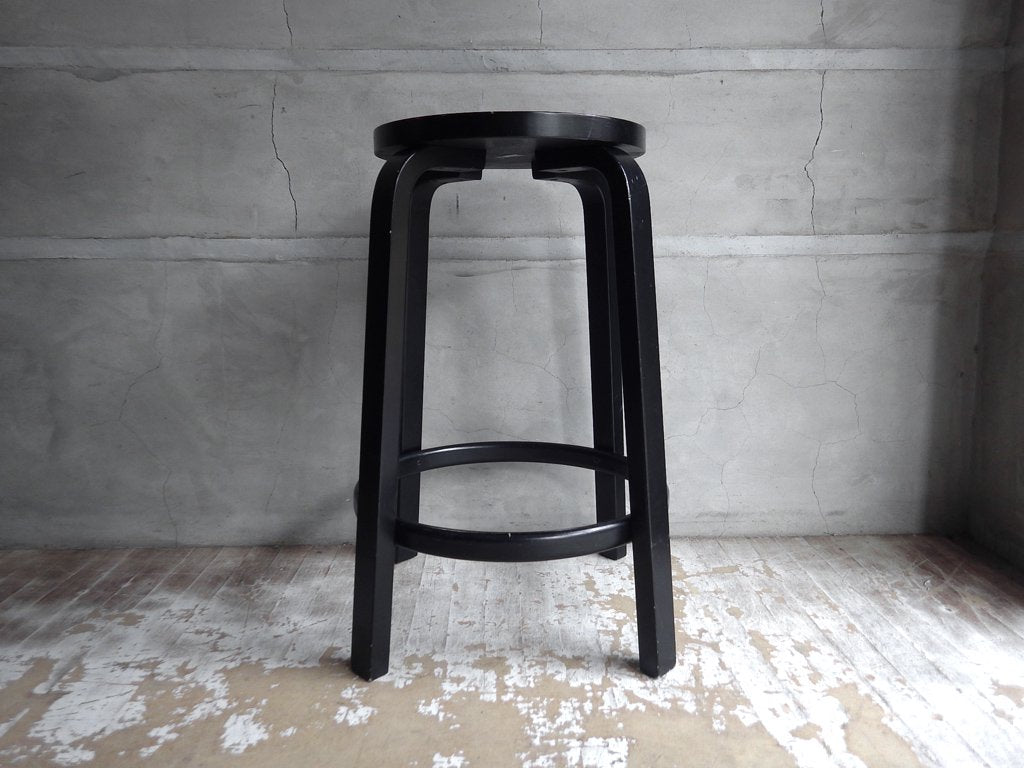 アルテック artek 64 ハイスツール 65cm アルヴァ・アアルト Alvar Aalto 1935年デザイン 現行品 北欧家具 定価￥71,500- A ♪