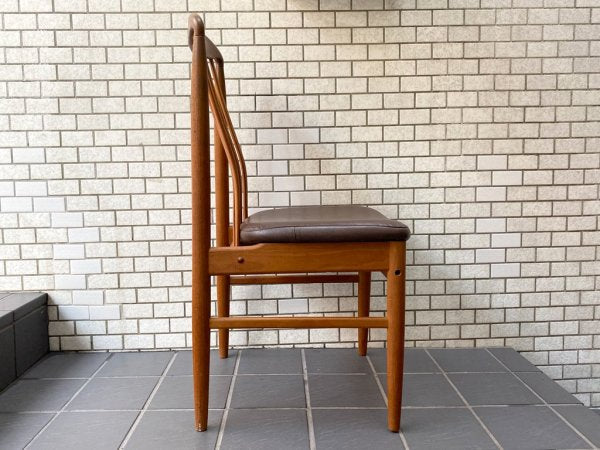 ベニー リンデン BENNY LINDEN ビンテージ チーク無垢材 ダイニングチェア デンマーク A ■