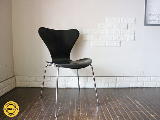 フリッツハンセン Fritz Hansen セブンチェア ブラック ラッカー アルネ・ヤコブセン Arne Jacobsen ◎