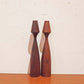 北欧 ビンテージ チーク キャンドルホルダー 2本セット Teak Candle holder 2pcsセット オブジェ 北欧インテリア雑貨 ★