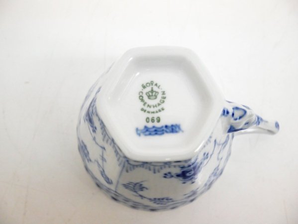 ロイヤルコペンハーゲン ROYAL COPENHAGEN ブルーフルーテッド フルレース カップ&ソーサー C&S B ●