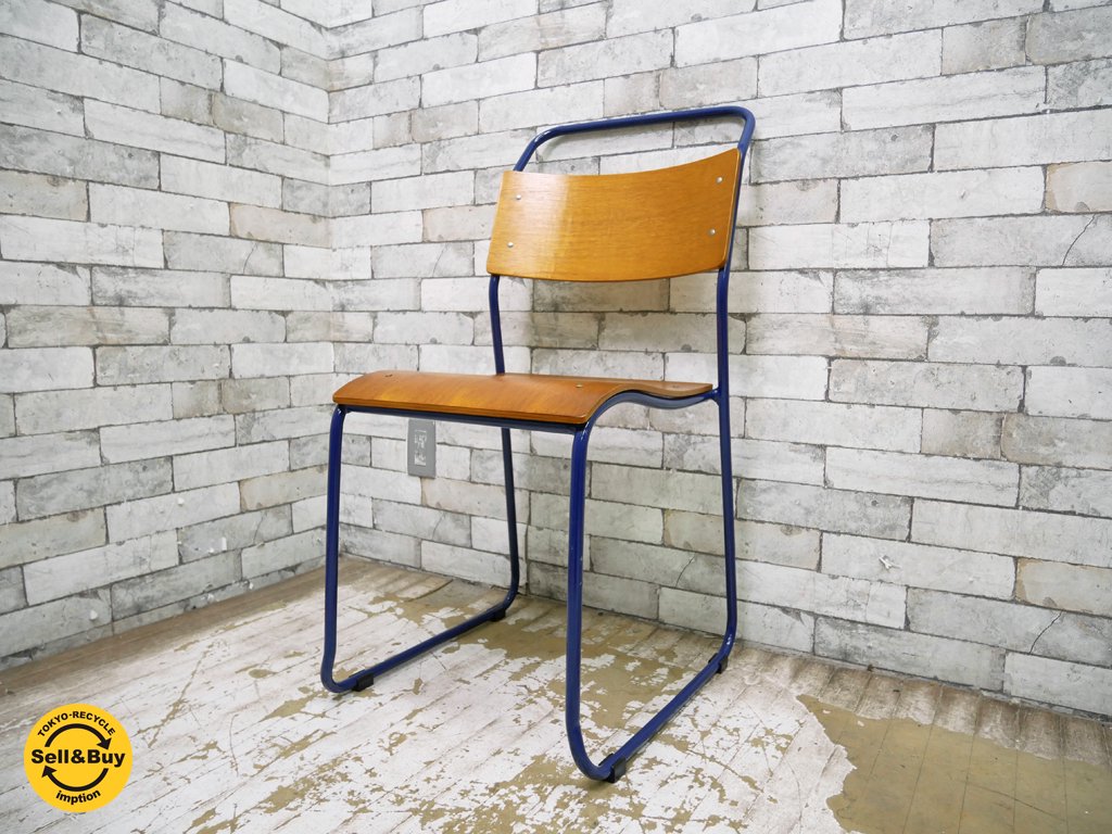 ノットアンティークス Knot antiques RP6 ブルーノチェア RP6 BRUNO CHAIR スタッキング パイプチェア ネイビーブルー アメリカンビンテージスタイル ●