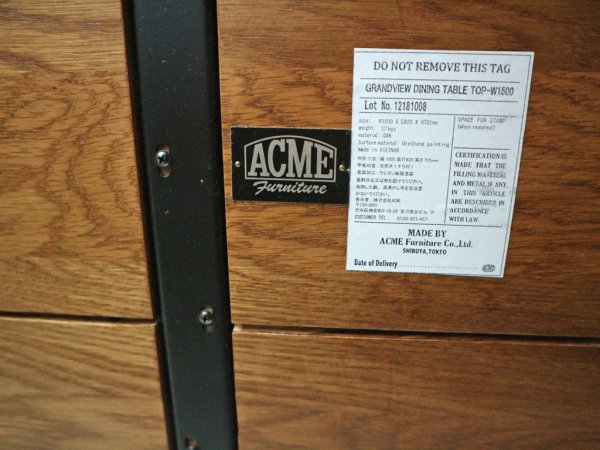 アクメ ファニチャー ACME Furniture グランビュー GRAND VIEW オーク無垢材 ダイニングテーブル W150 ◎