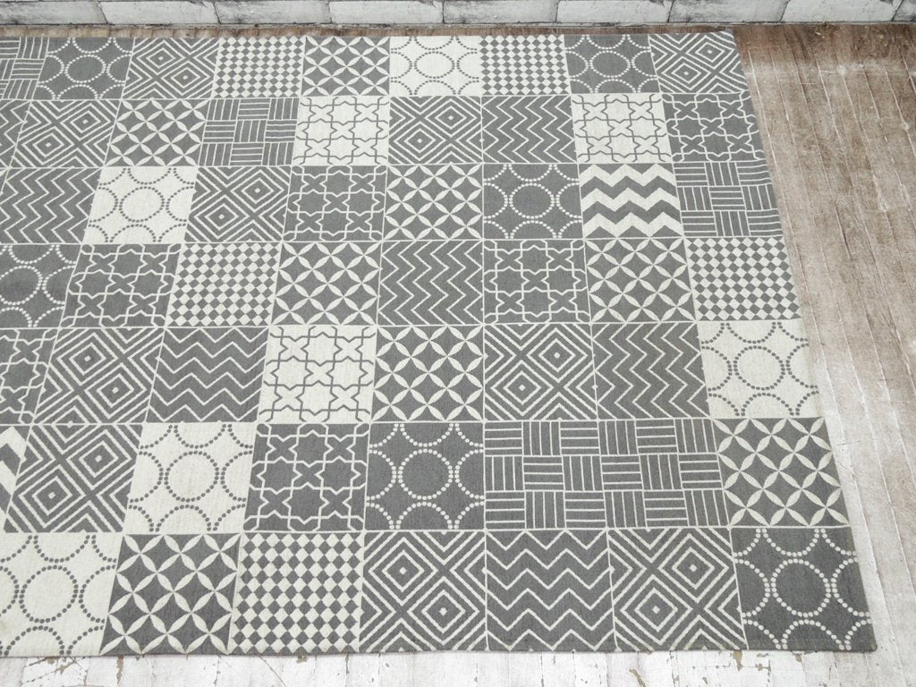 ジャーナルスタンダードファニチャー journal standard Furniture ブリティッシュ タイル ラグ BRITISH TILE RUG グレー 200×140cm ●