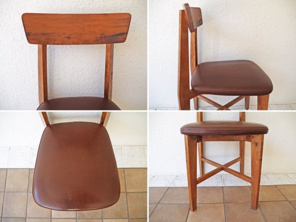 ジャーナルスタンダード journal standard Furniture シノン チェア CHINON CHAIR LEATHER ダイニングチェア 本革 レザー ラバーウッド ◇