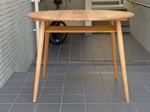 モモナチュラル Momo Natural モチャ MOCHA 950 サークルテーブル CIRCLE TABLE ダイニングテーブル アルダー材 展示美品 ■