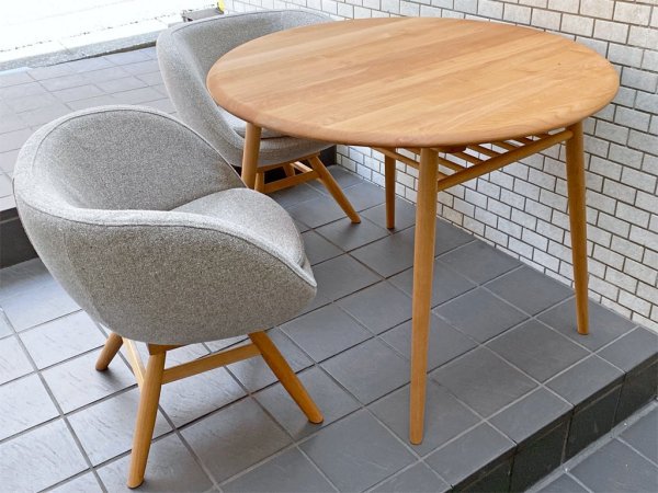 モモナチュラル Momo Natural モチャ MOCHA 950 サークルテーブル CIRCLE TABLE ダイニングテーブル アルダー材 展示美品 ■