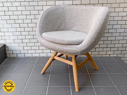 モモナチュラル Momo Natural モールドラウンドチェア MOLD ROUND CHAIR ML アルダー材 カバーリング仕様 展示美品 A ■