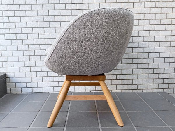 モモナチュラル Momo Natural モールドラウンドチェア MOLD ROUND CHAIR ML アルダー材 カバーリング仕様 展示美品 A ■