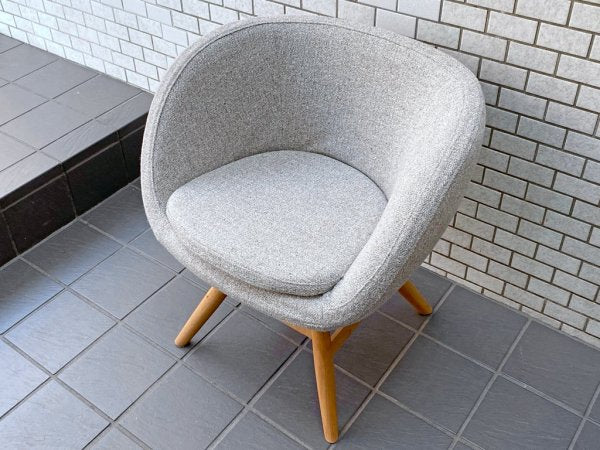 モモナチュラル Momo Natural モールドラウンドチェア MOLD ROUND CHAIR ML アルダー材 カバーリング仕様 展示美品 A ■