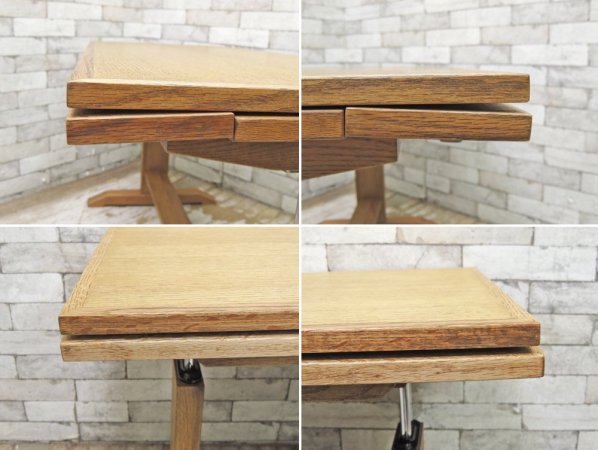 モモナチュラル Momo Natural ベント VENT 3WAYテーブル 3WAY TABLE 昇降式 エクステンション センターテーブル オーク材 ●