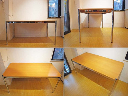 USMモジュラーファニチャー USMハラー テーブル USM Haller Table ワーキングテーブル ダイニングテーブル デスク ビーチ材 ナチュラル天板 ★