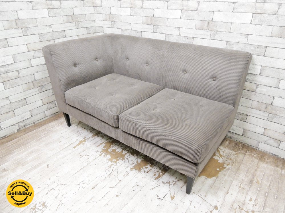 ノットアンティークス Knot antiques グレス ソファ GRESS SOFA 2人掛け 片肘 コーデュロイ ライオンバーク CRASH GATE取扱い 定価:75,900円 ●