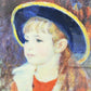ピエール＝オーギュスト・ルノワール Pierre-Auguste Renoir 青い帽子の少女 リトグラフ 額装品 MICHEL CAZA シリアルナンバー入り 105/280 ●