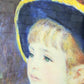 ピエール＝オーギュスト・ルノワール Pierre-Auguste Renoir 青い帽子の少女 リトグラフ 額装品 MICHEL CAZA シリアルナンバー入り 105/280 ●
