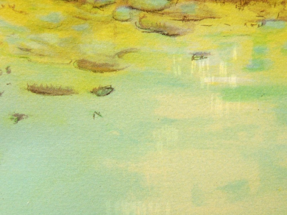 クロード・モネ Claude Monet アルジャントュイユの橋 リトグラフ 額装品 シリアルナンバー入り 140/200 ●