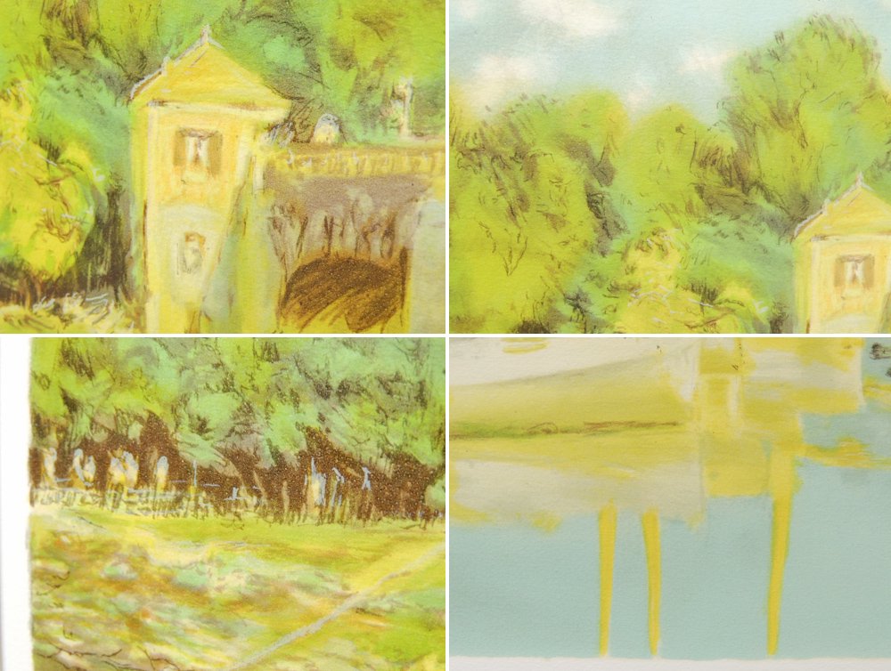 クロード・モネ Claude Monet アルジャントュイユの橋 リトグラフ 額装品 シリアルナンバー入り 140/200 ●