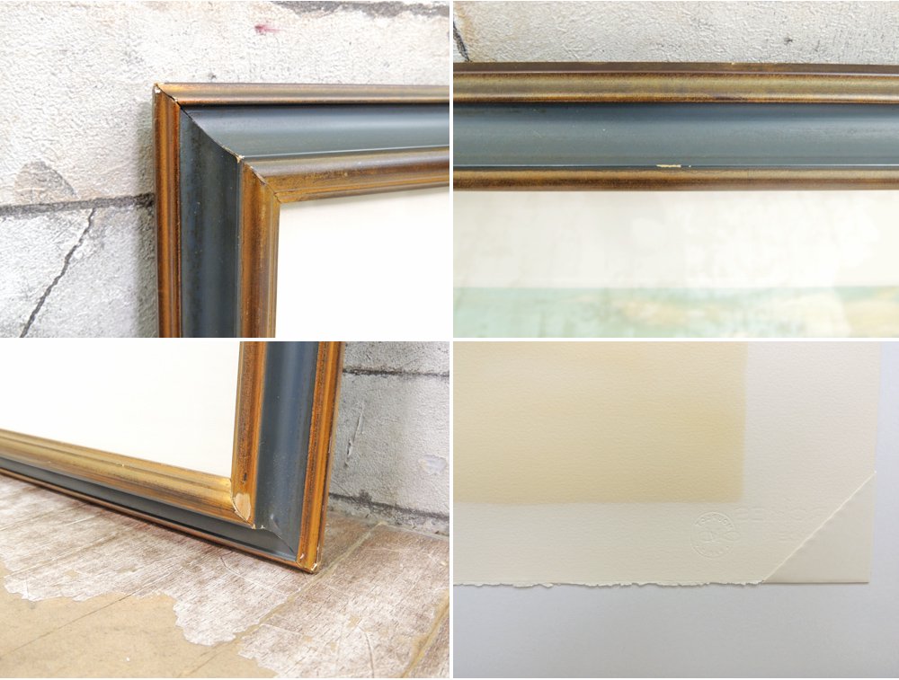 クロード・モネ Claude Monet アルジャントュイユの橋 リトグラフ 額装品 シリアルナンバー入り 140/200 ●