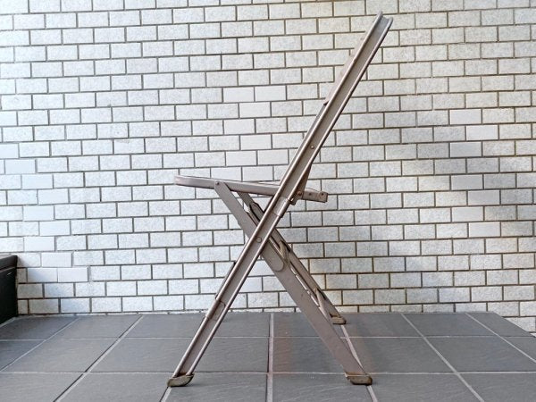 クラリン CLARIN フォールディングチェア  Folding chair 板座 50'S ビンテージ 折り畳みチェア ウッドシート 米国 ■