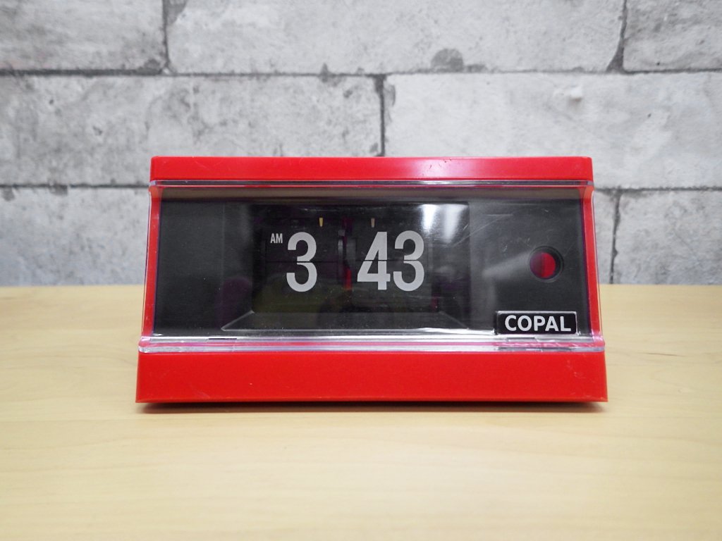 コパル COPAL パタパタ時計 AP-113 レッド レトロ モダン ミッドセンチュリー ●