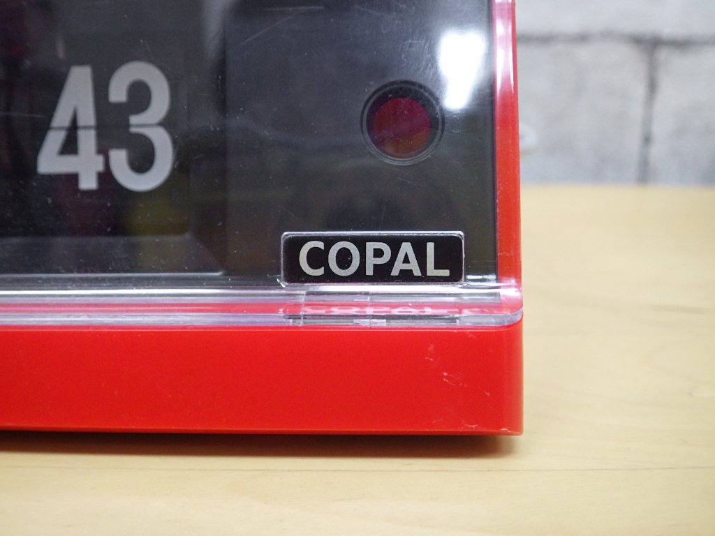 コパル COPAL パタパタ時計 AP-113 レッド レトロ モダン ミッドセンチュリー ●