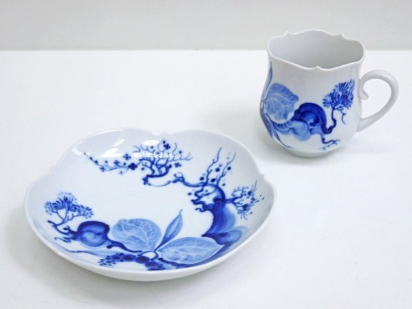 マイセン Meissen ブルーオーキッド Blue orchid カップ&ソーサー C&S B ●