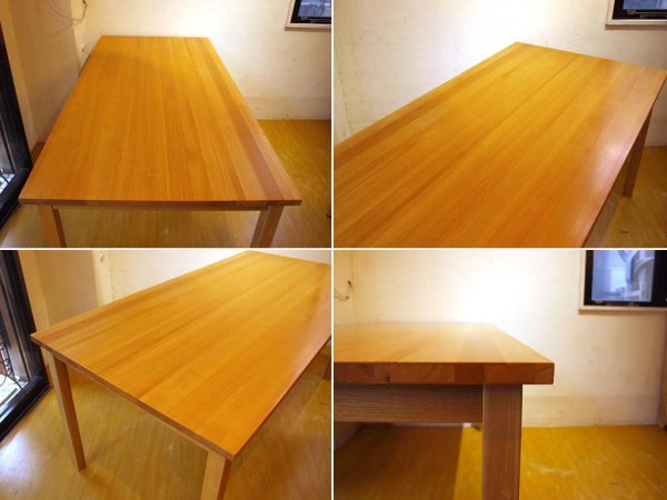 無印良品 MUJI ダイニングテーブル Dining table タモ無垢集成材 シンプル ナチュラル 幅165ｃｍ ★