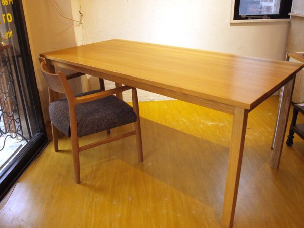 無印良品 MUJI ダイニングテーブル Dining table タモ無垢集成材 シンプル ナチュラル 幅165ｃｍ ★