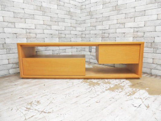 イデー IDEE コントゥール TVキャビネット CONTOUR TV CABINET メープル材 抽斗2杯 W140cm 現行 参考価格：143,000円 ●