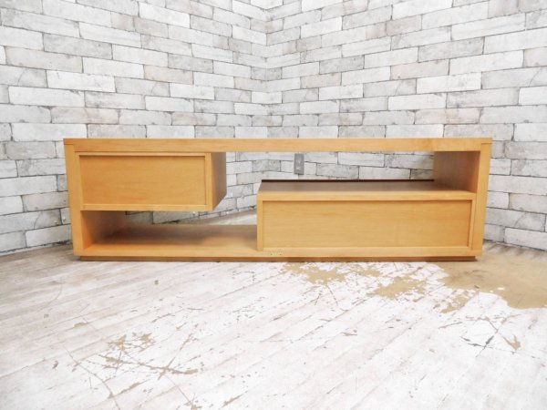 イデー IDEE コントゥール TVキャビネット CONTOUR TV CABINET メープル材 抽斗2杯 W140cm 現行 参考価格：143,000円 ●