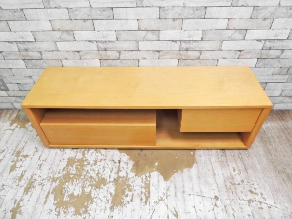 イデー IDEE コントゥール TVキャビネット CONTOUR TV CABINET メープル材 抽斗2杯 W140cm 現行 参考価格：143,000円 ●